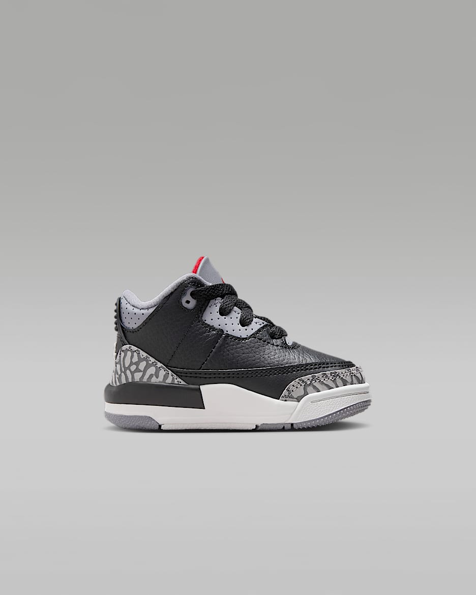 Jordan 3 Retro Black Cement Baby Toddler Shoes. Nike